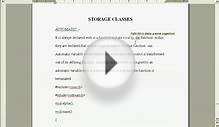 C++ STORAGE CLASSES (AUTOMATIC)