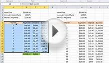 Calculating credit card payments in Excel 2010