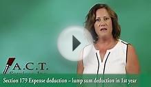 Section 179 Expense Deduction versus Depreciation